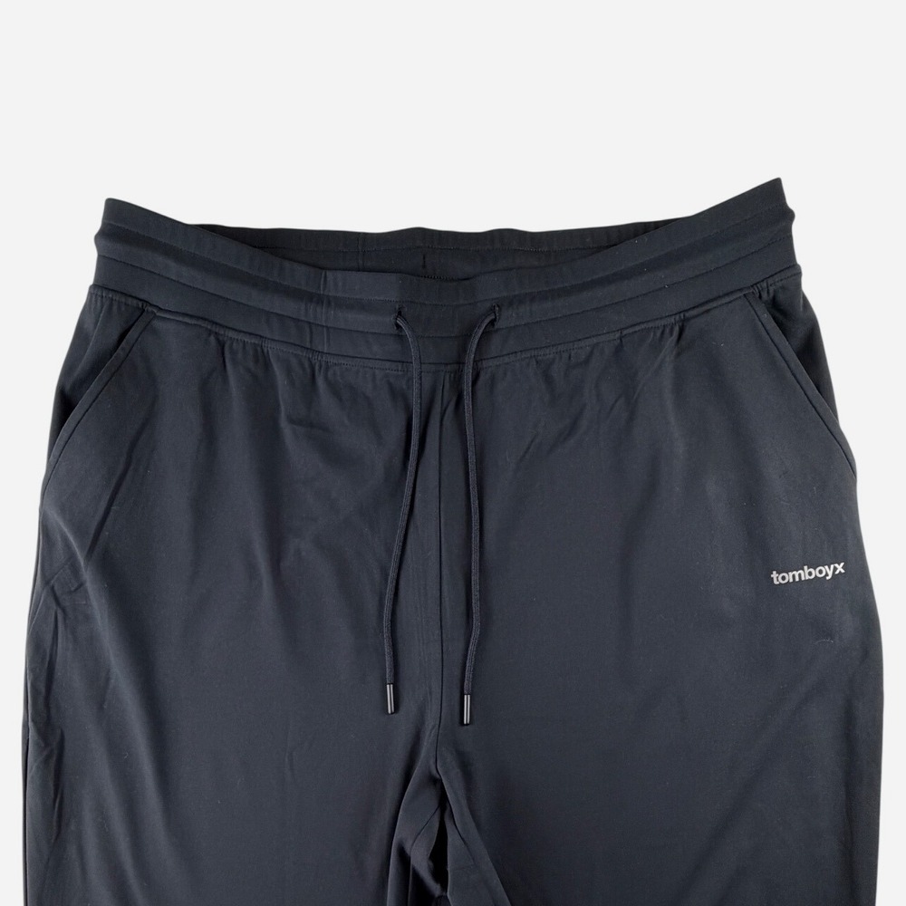 TomboyX Black Joggers Recycled Nylon Spandex Drawstring Sweatpants Womens 3X